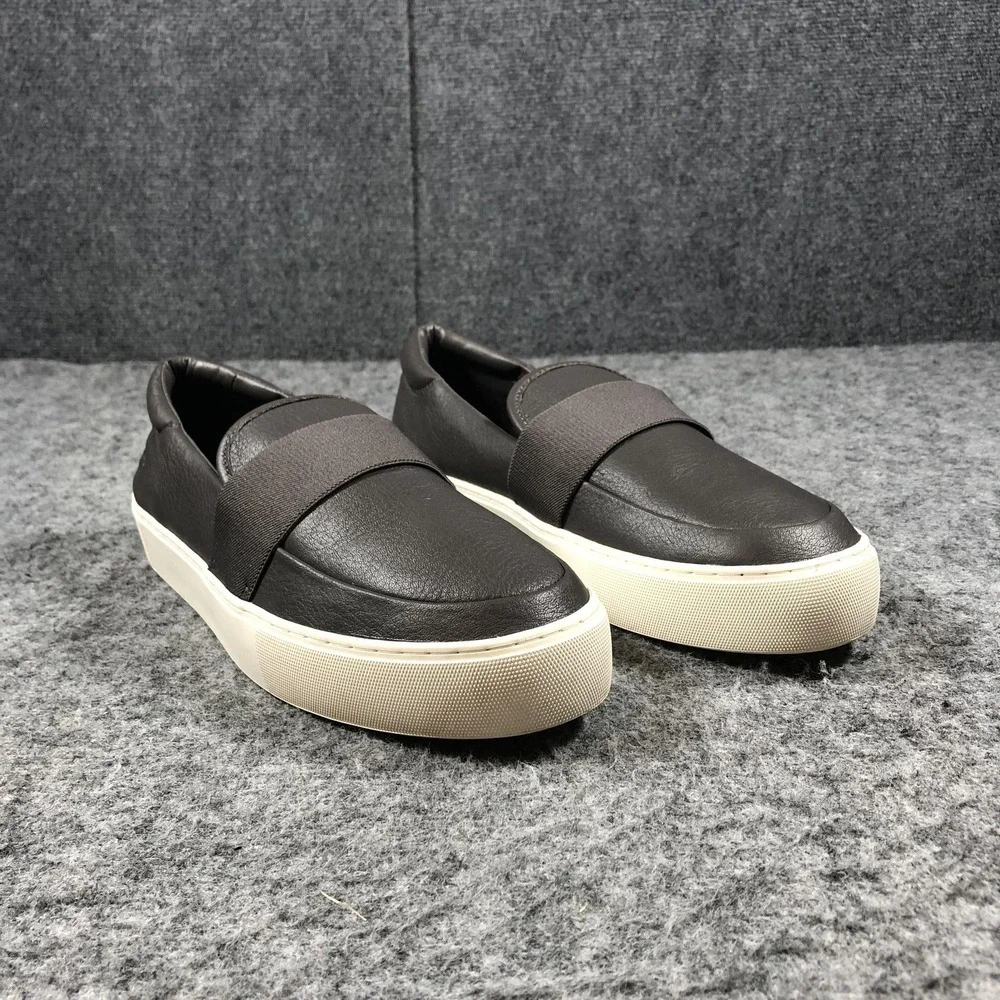 UGG Shoes Womens 12 Gray Leather Slip‎ On Low Top Sneakers Casual 1112415